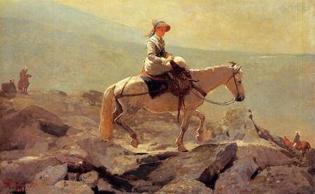 (image for) Handmade oil painting Copy paintings of famous artists Winslow Homers Paintings The Bridle Path White